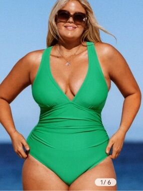 Cupshe Green One-Piece Swimsuit